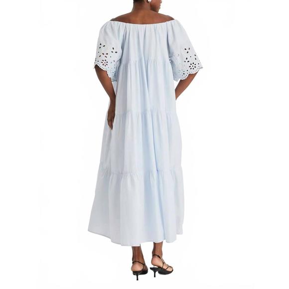 NEW MERLETTE berenson midi dress in blue - Picture 2 of 4